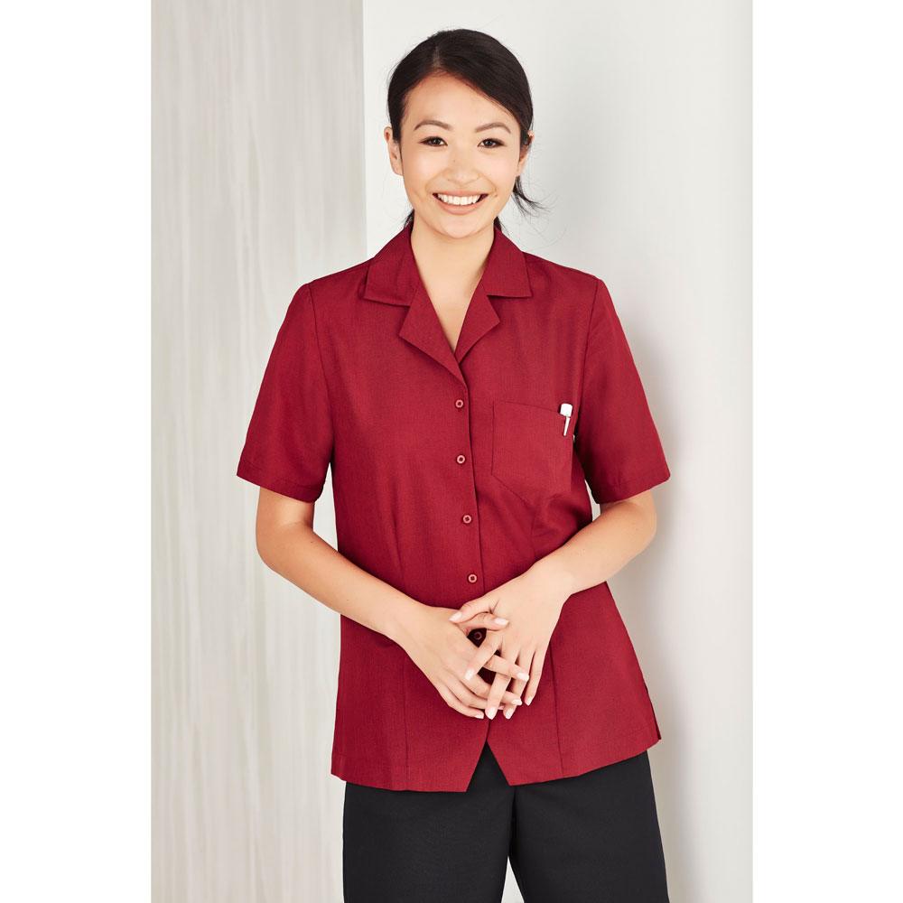S265LS Biz Collection Ladies Plain Oasis Overblouse,Infectious Clothing Company