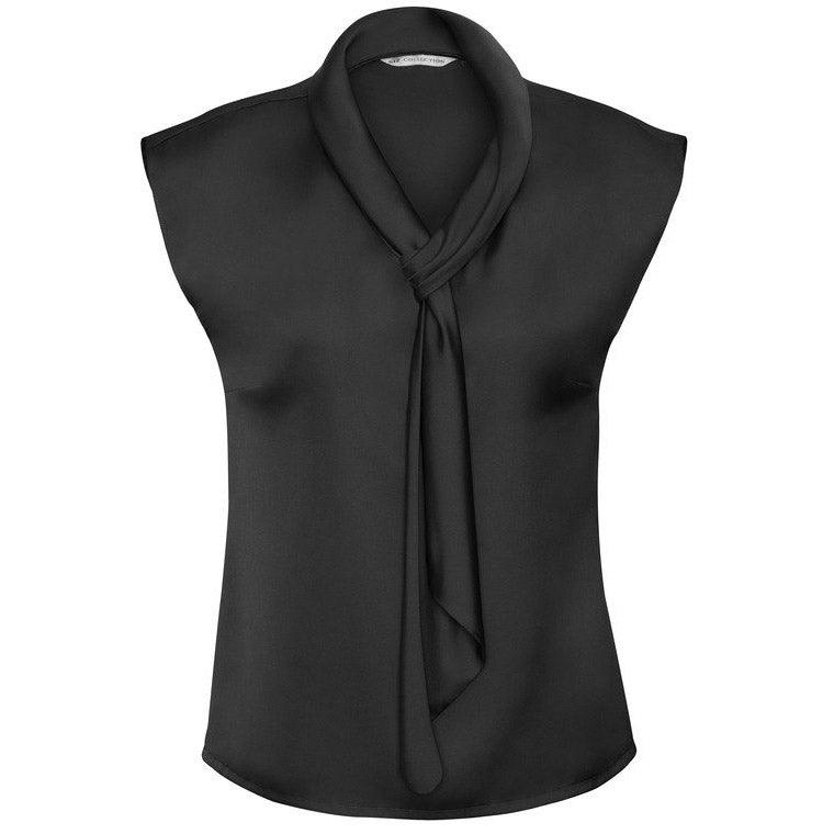 S314LS Biz Collection Ladies Shimmer Tie Neck Top,Infectious Clothing Company
