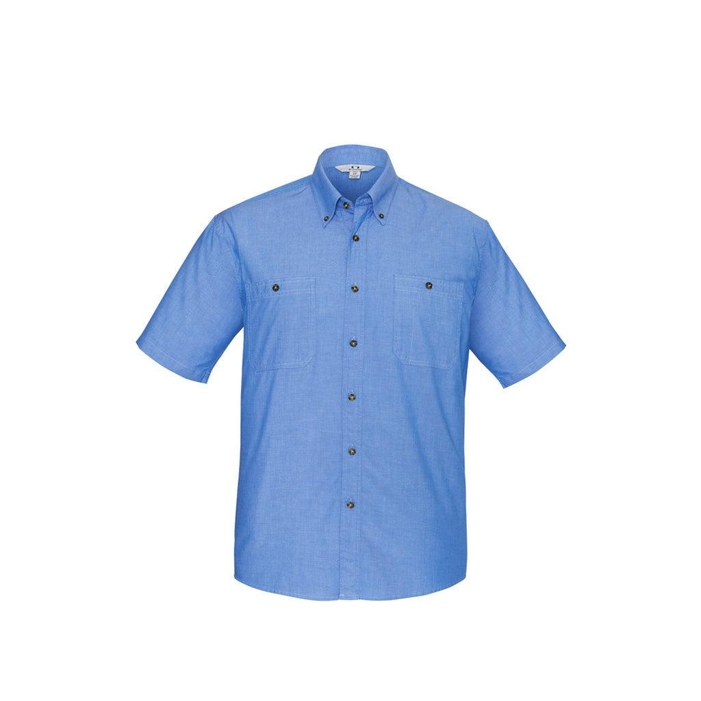 SH113 Biz Collection Mens Chambray Short Sleeve Shirt,Infectious Clothing Company