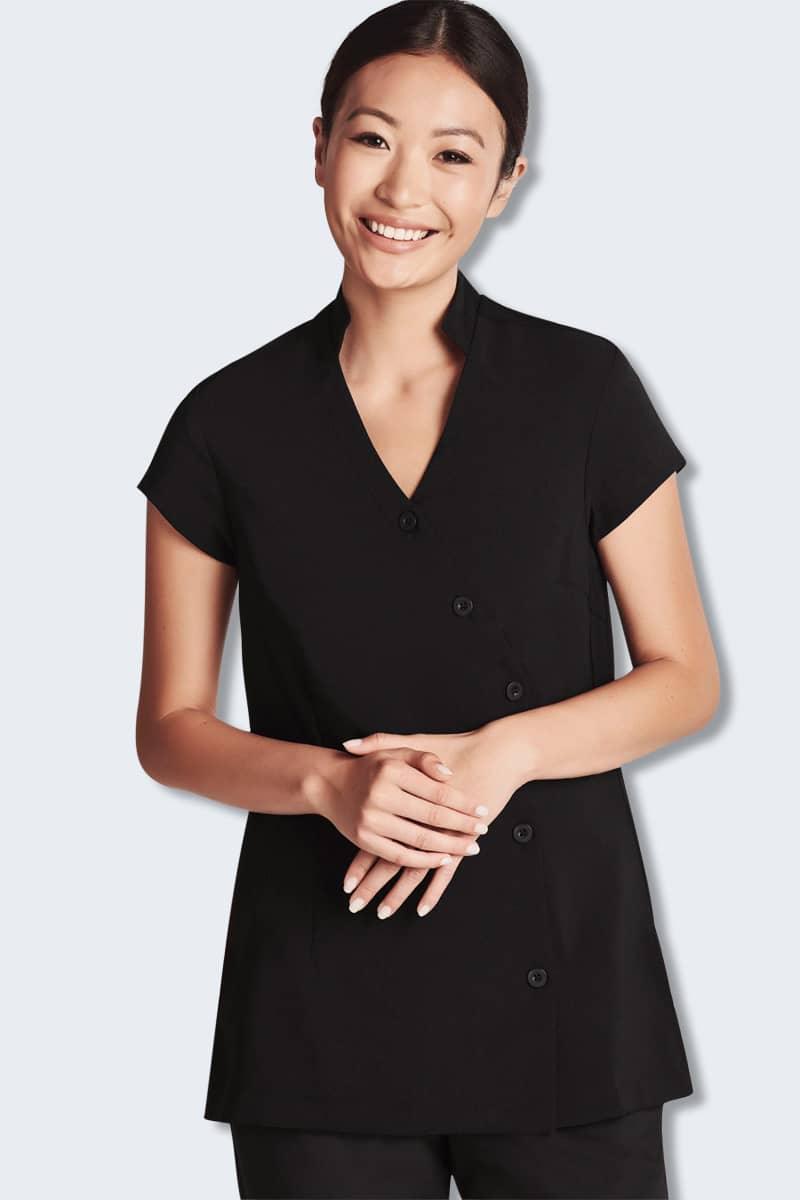 H134LS Biz Collection Ladies Zen Crossover Tunic,Infectious Clothing Company