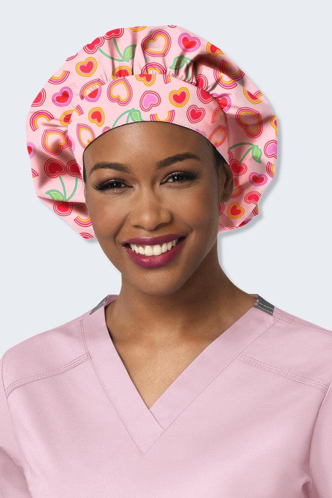 Z43213 Cherry Berry Printed Scrub Hat,Infectious Clothing Company