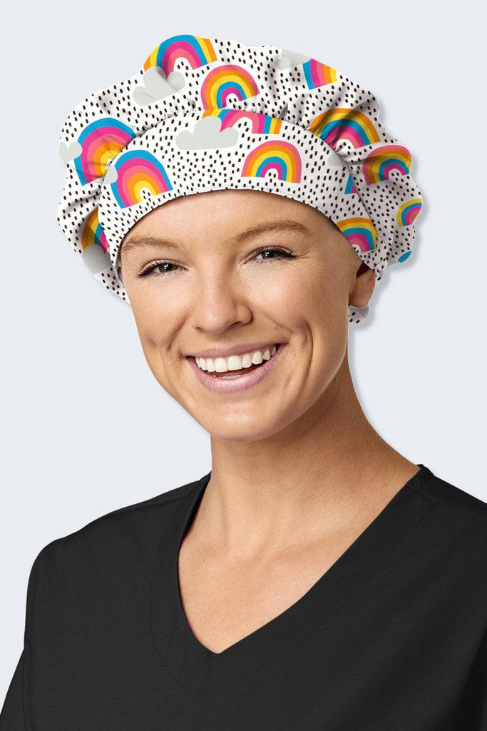 Z43213 Double Rainbow Printed Scrub Hat,Infectious Clothing Company
