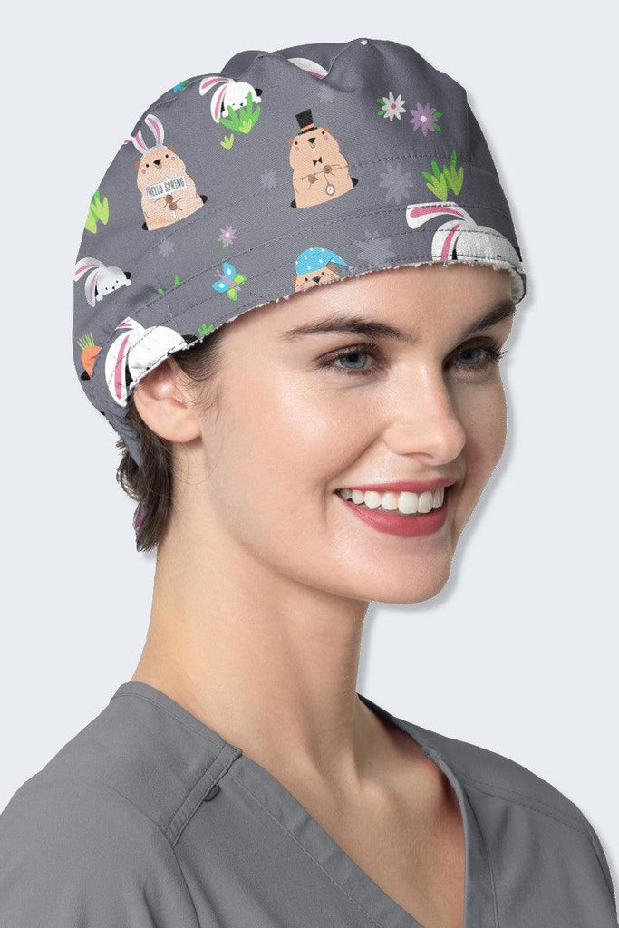 Z44002 Hello Spring Printed Scrub Hat,Infectious Clothing Company