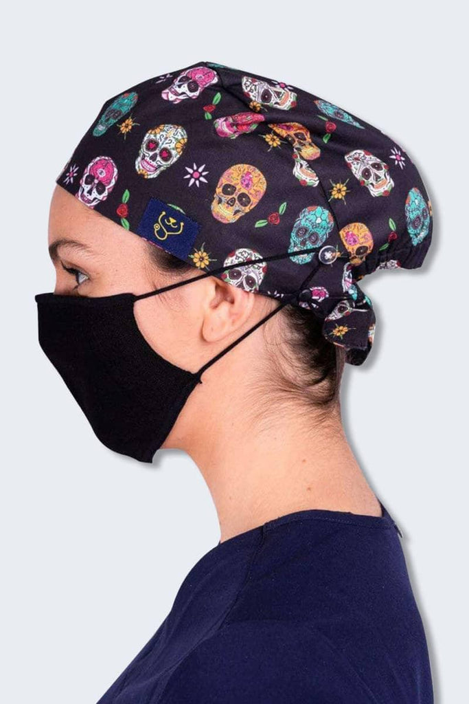 SC-44 Dr. Woof Count Backwards Printed Scrub Hat with back-tie,Infectious Clothing Company