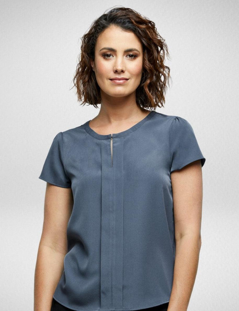 6199S91 Corporate Reflections Gemini Centre Pleat Blouse,Infectious Clothing Company